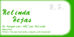 melinda hejas business card